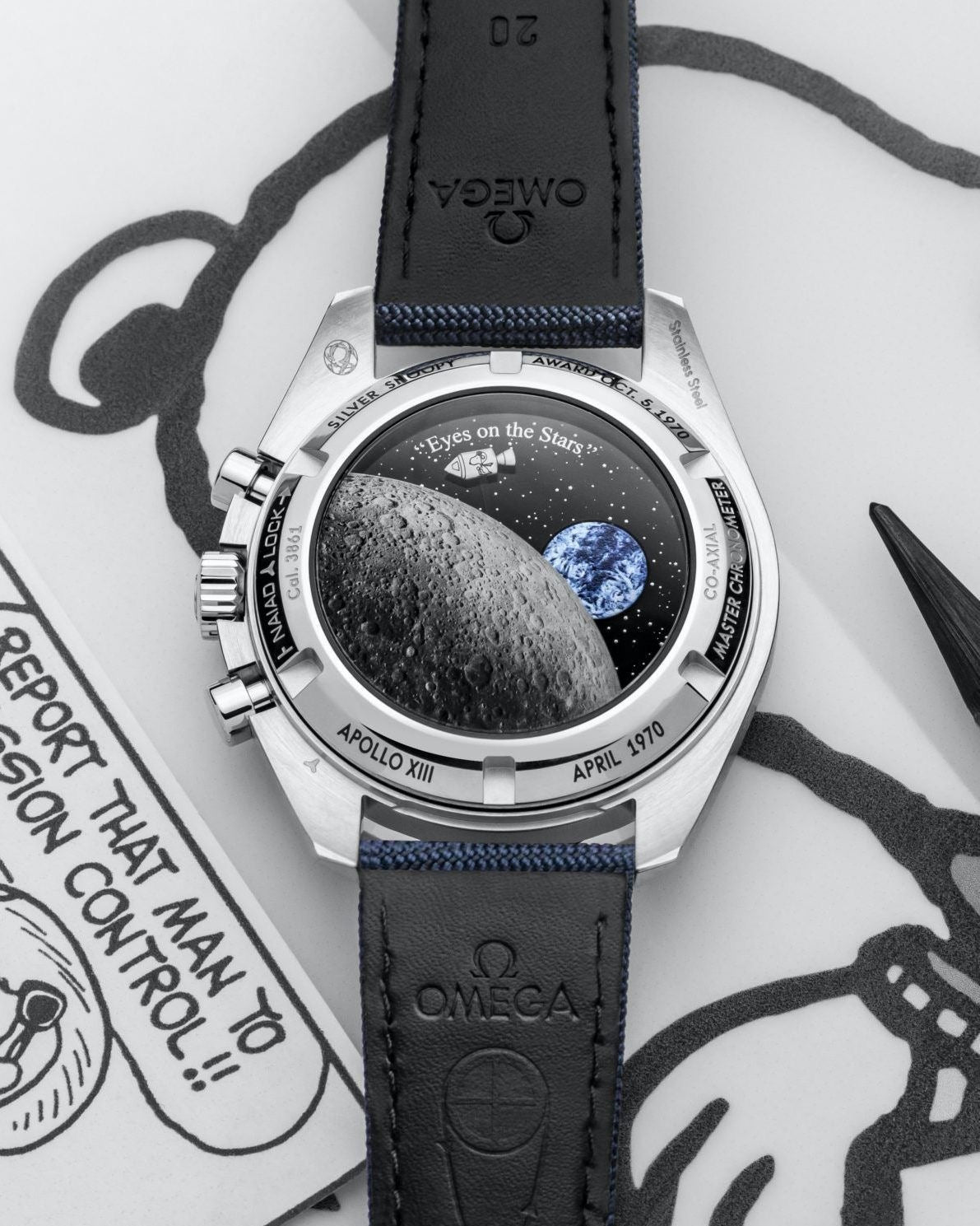 Ômega Speedmaster Silver Snoopy Anniversary Series 100% funcional